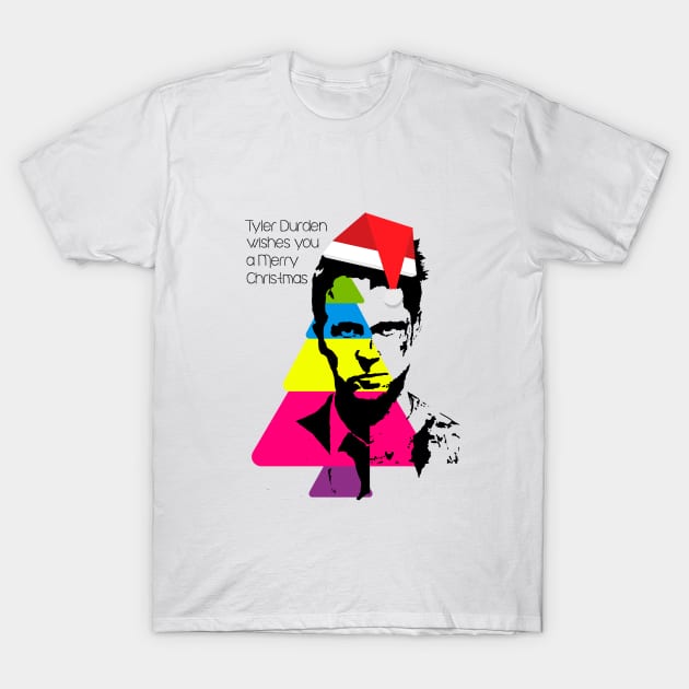 tyler durden christmas T-Shirt by Clathrus